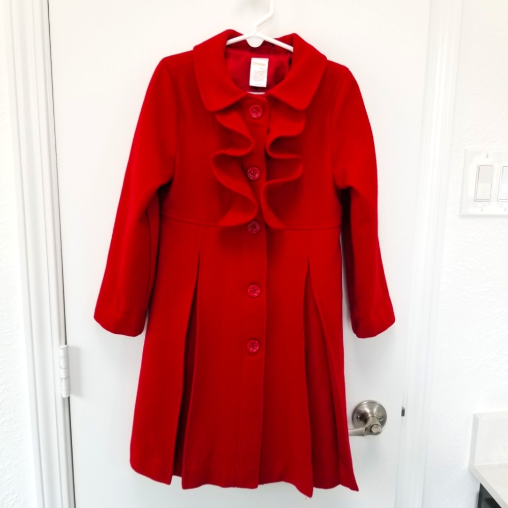 EUC Red Ruffle Gymboree Girl's Coat